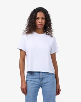 Crop shirt boxy optical white