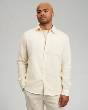 Chemise flanelle ivory white