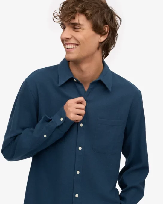 Chemise Flanelle Petrol Blue