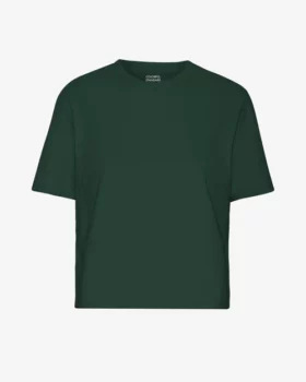 Crop shirt boxy emerald green
