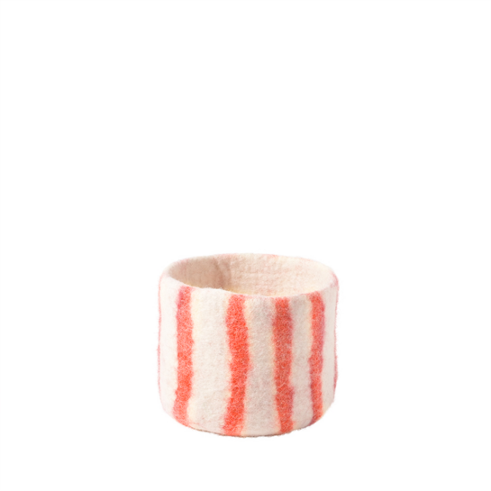 Cache Pot Lignes Orange 25