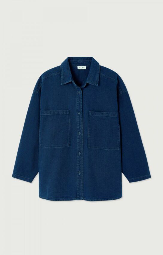 Chemise Comow Denim brandée au dos