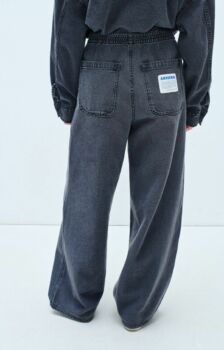 Pantalon jazy noir droit