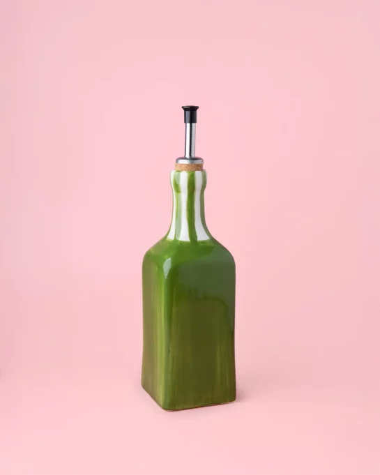 Distributeur d’Huile Vert et Rayures