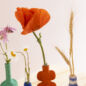 Wool Vase Blue Stripes